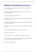 Mendelian & Non-Mendelian Genetics Questions + Answers Graded A+