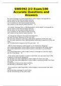 SWD392 2/2 Exam/100 Accurate Questions and Answers