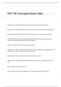 CPT 101 Concepts Exam Questions and Answers (16e)