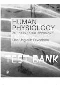 Test Bank for Human Physiology an Integrated Approach 8th Edition Test Bank for Human Physiology an Integrated Approach 8th Edition (Silverthorn, 2019), All Chapters Covered, Complete Guide A+.