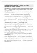 Louisiana Class D Chauffeur’s  License Test Exam Questions and Verified Answers.