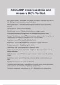 ABQUARP Exam Questions And Answers 100% Verified.