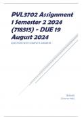 PVL3702 Assignment 1 Semester 2 2024 (718515) - DUE 19 August 2024