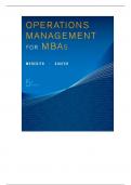 Operations Management for MBAs, 5th Edition