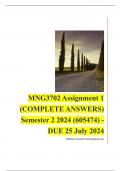 MNG3702 Assignment 1 (COMPLETE ANSWERS) Semester 2 2024 (605474) - DUE 25 July 2024