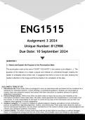 ENG1515 Assignment 3 (ANSWERS) 2024 - DISTINCTION GUARANTEED