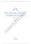 ABSC 160 FINAL EXAM WITH GUARANTEED ACCURACY