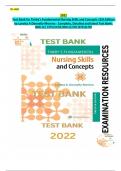 Exam Resources - TB for Timby's Fundamental Nursing Skills and Concepts 12th Edition by Loretta A Donnelly-Moreno - Complete, Detailed and latest Test Bank. Chapters (1-38) Included.