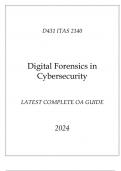 WGU D431 - ITAS 2140 Digital Forensics in Cybersecurity Latest Complete OA Guide 2024