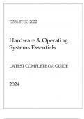 WGU D386 - ITEC 2022 Hardware & Operating Systems Essentials Latest Complete OA Guide 2024.