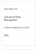 WGU D326 - DTMG 3179 Advanced Data Management Latest Complete OA Guide 2024.