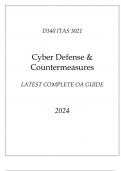 WGU D340 - ITAS 3021 Cyber Defense & Countermeasures Latest Complete OA Guide 2024.