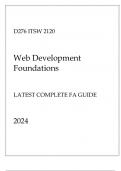 WGU C276 - ITSW 2120 Web Development Foundations Latest Complete FA Guide 2024