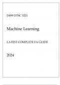 WGU D499 - DTSC 3221 Machine Learning Latest Complete FA Guide 2024