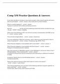 Comp XM Practice Questions & Answers.