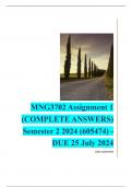 MNG3702 Assignment 1 (COMPLETE ANSWERS) Semester 2 2024 (605474) - DUE 25 July 2024