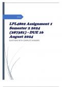 LPL4802 Assignment 1 Semester 2 2024 (287381) - DUE 16 August 2024