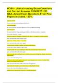 HOSA - clinical nursing Exam Questions and Correct Answers 2024/2025. 223 Q&A, Actual Exam Questions From Past Papers Included. 100%.