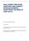 WALL STREET PREP EXAM QUESTIONS AND CORRECT DETAILED ANSWERS | EVERYTHING YOU NEED TO PASS with A+