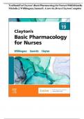 Test Bank For Clayton’s Basic Pharmacology for Nurses 19th Edition By Michelle J. Willihnganz, Samuel L. Gurevitz, Bruce Clayton | 9780323796309 | | Chapter 1-48 | All Chapters with Answers and Rationals