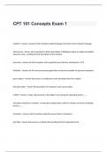 CPT 101 Concepts Exam 1 Questions and Correct Answers