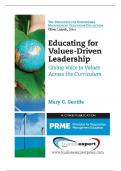 Educating for Values-Driven Leadership