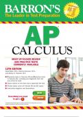 AP Calculus Barron’s, 13th Edition