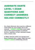 AUDINATE DANTE  LEVEL 1 EXAM  QUESTIONS AND  CORRECT ANSWERS  SOLVED CORRECTLY