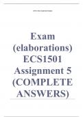 Exam (elaborations)ECS1501 Assignment 5 (COMPLETE ANSWERS) 2024  - DUE 22 July 2024•	Course•	Economics IA (ECS1501)