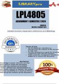 LPL4805 Assignment 1 (COMPLETE ANSWERS) Semester 2 2024