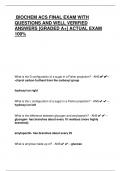 BIOCHEM ACS FINAL EXAM WITH  QUESTIONS AND WELL VERIFIED  ANSWERS [GRADED A+] ACTUAL EXAM  100%