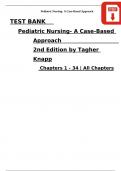 TEST BANK For Pediatric Nursing- A Case-Based Approach, 2nd Edition by (Tagher, 2024) Chapters 1-34| All Chapters 