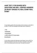 AANP TEST 2 FOR BOARDS WITH  QUESTIONS AND WELL VERIFIED ANSWERS  [ALREADY GRADED A+] REAL EXAM!! REAL  EXAM!!