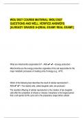 WGU D027 COURSE MATERIAL WGU D027  QUESTIONS AND WELL VERIFIED ANSWERS  [ALREADY GRADED A+[REAL EXAM!! REAL EXAM!!]