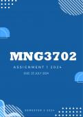 MNG3702 Assignment 1 2024| Due 25 July 2024