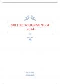 GRL1501 ASSIGNMENT 4 ANSWERS 2024