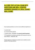 NJ CORE TEST ACTUAL EXAM WITH  QUESTIONS AND WELL VERIFIED  ANSWERS [GRADED A+} REAL EXAM!!!  REAL EXAM!!