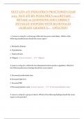 NEXT GEN ATI PEDIATRICS PROCTORED EXAM 2023_NGN ATI RN PEDIATRICS 2023 RETAKE___ RETAKE 70 QUESTIONS AND CORRECT DETAILED ANSWERS WITH RATIONALES |ALREADY GRADED A+__UPDATED!!