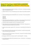 Davita PCT Final Exam | QUESTIONS & ANSWERS |ALREADY GRADED A+| VERIFIED & UPDATED| 2024