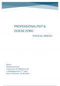 Essay Professionaliteit & goede zorg 