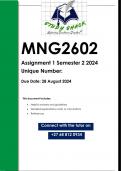 MNG2602 Assignment 1 (QUALITY ANSWERS) Semester 2 2024