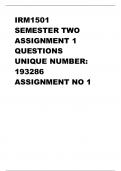 IRM1501 ASSIGNMENT 1  SEMESTER 2 ANSWERS 2024