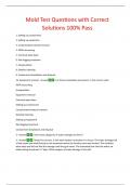 Mold Assessment Consultant Exam Questions with Correct Solution Key 100% Pass