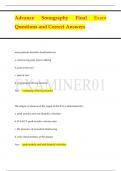 Advance Sonography Final Exam Questions and Correct AnswersAdvance Sonography Final Exam Questions and Correct Answers