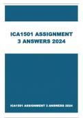 ICA1501 ASSIGNMENT 3 ANSWERS 2024