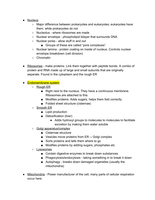 Biology 110 Test 2 - Organelles, Transport and Cellular Respiration