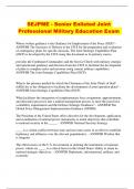 SEJPME - Senior Enlisted Joint Professional Military Education Exam 