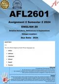 AFL2601 Assignment 2 (ENGLISH COMPLETE ANSWERS) Semester 2 2024