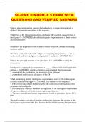 SEJPME II MODULE 5 EXAM WITH QUESTIONS AND VERIFIED ANSWERS