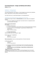 KOM Samenvatting Case Study Research - Yin (5th edition)